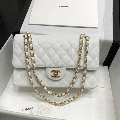 white chanel hand bag|Chanel white bag 2020.